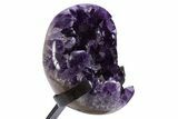 Amethyst Geode With Metal Stand - Uruguay #306919-2